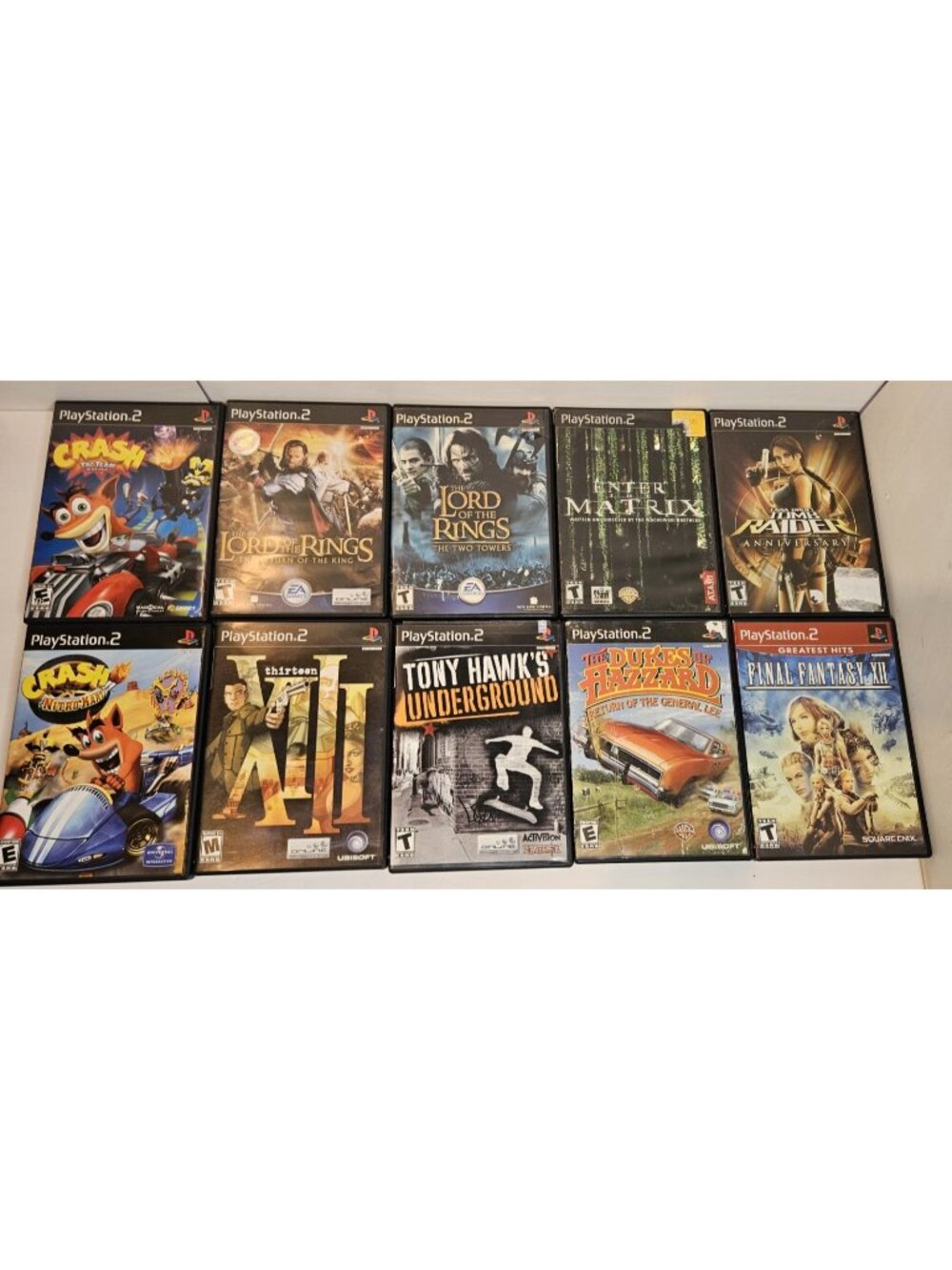 PS2 10 Games Bundle Lot~ Lotr, Tonyhawks, Crash & More Tested